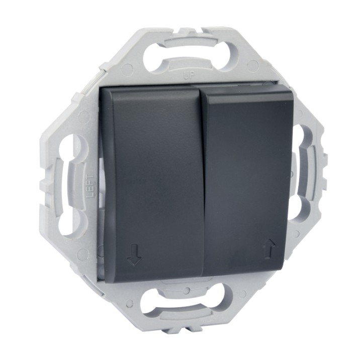 Interrupteur Volet Roulant 10A Anthracite NOANE