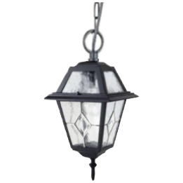 Suspension Extérieure 100W max E27 Fonte Noir