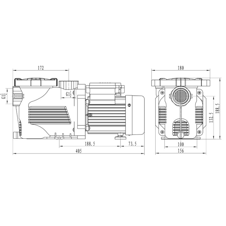Pompe Filtration Piscine Hors Sol et Enterrée 550W 14m³/h Auto Amorçante STEINER