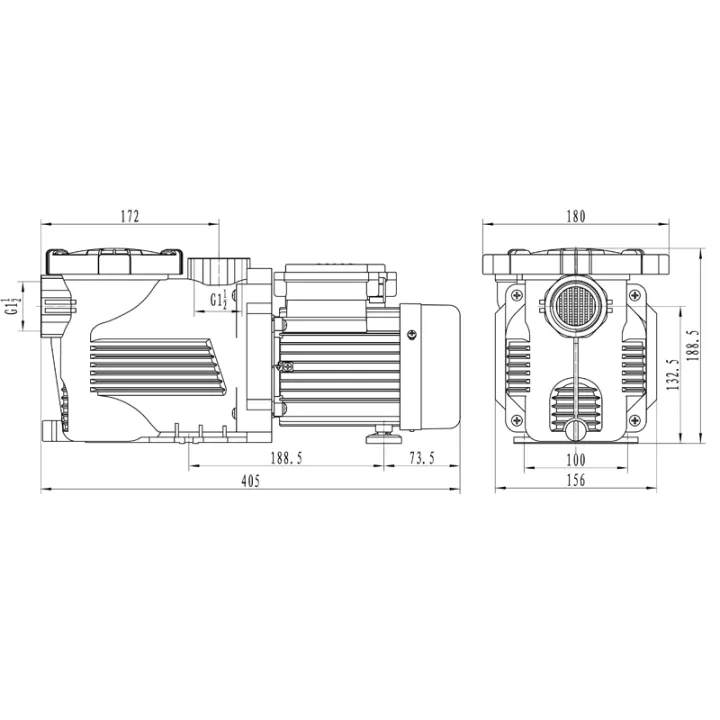 Pompe Filtration Piscine Hors Sol et Enterrée 550W 14m³/h Auto Amorçante STEINER