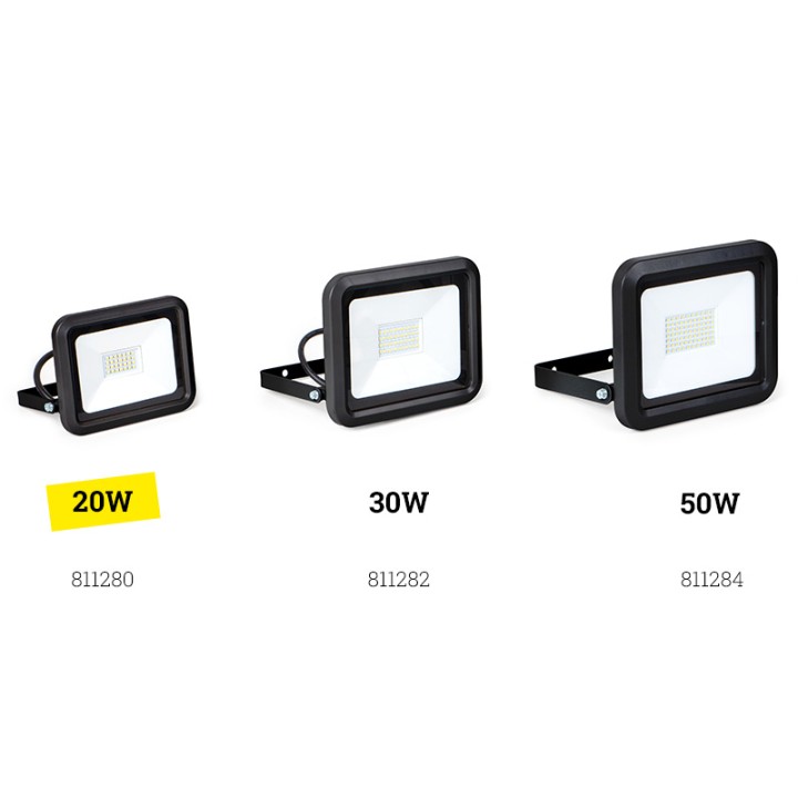 Projecteur LED Extérieur Extra Plat 20W Noir CREALYS
