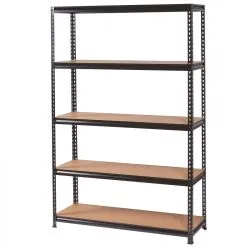 Étagère de rangement 5 niveaux avec tablettes en bois d'Hévéa FEROCE