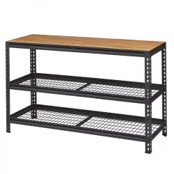 Étagère de rangement 3 niveaux avec plateau en bois d'Hévéa FEROCE