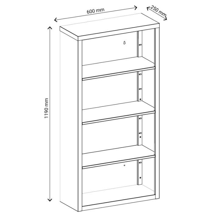 Meuble de Rangement 3 Étagères Métal FEROCE