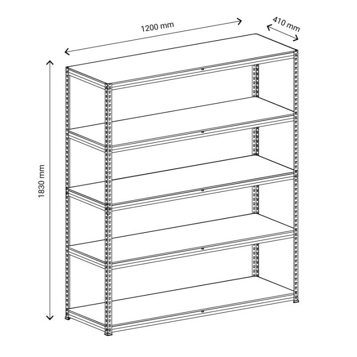 Étagère  de Rangement 5 Niveaux FEROCE
