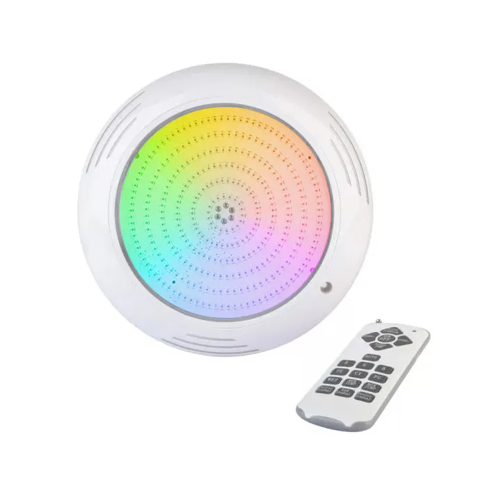 Projecteur 18W pour piscine hors sol en structure bois IP68 - couleur variable par télécommande - diamètre 240 mm CREALYS