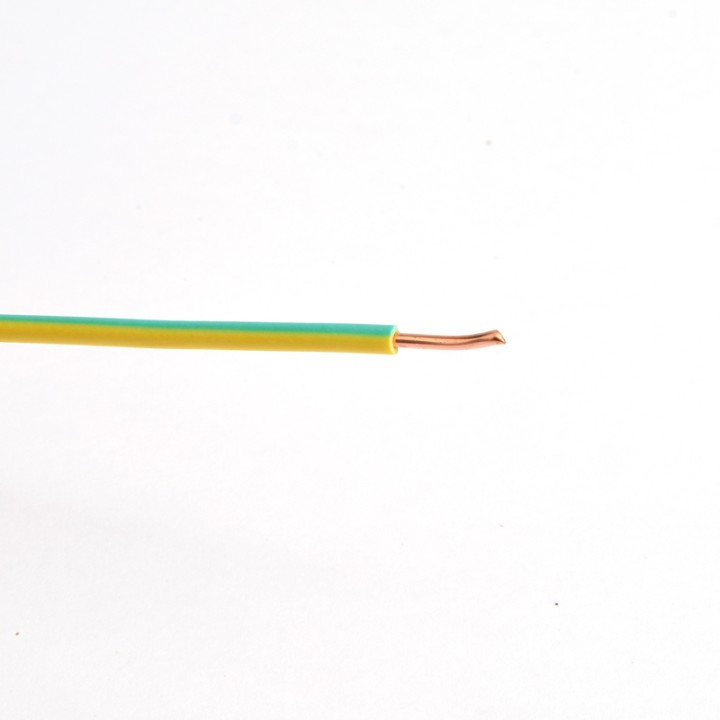 Câble H07VK – 1.5MM2 – Vert/Jaune - Bobine de 100M - fil rigide