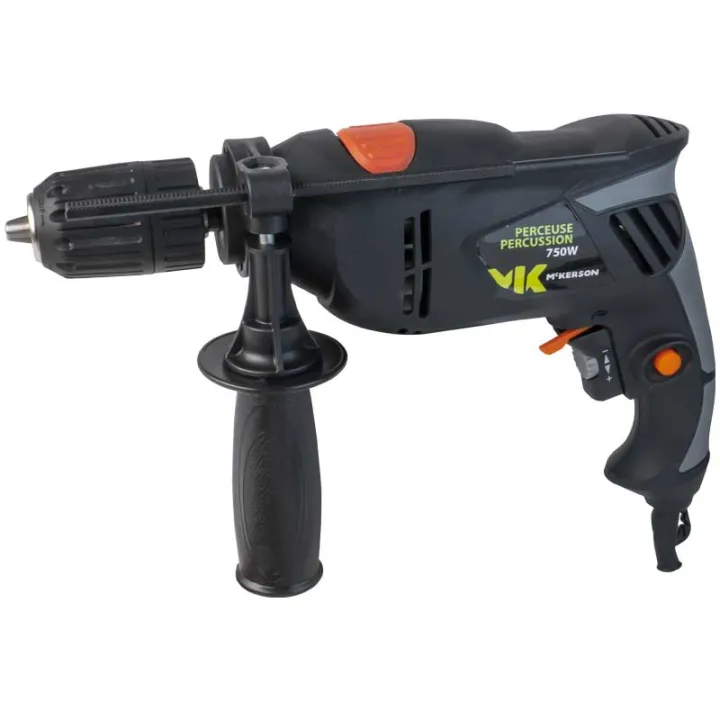Perceuse à percussion filaire 750W MCKERSON + Coffret 8 Forets à Béton FEROCE