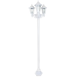 Lampadaire Extérieur 3 Têtes 3x100W Fonte Blanc INITIALIS