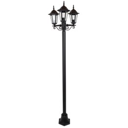 Lampadaire Extérieur 3 Têtes 3x100W Fonte Noir INITIALIS