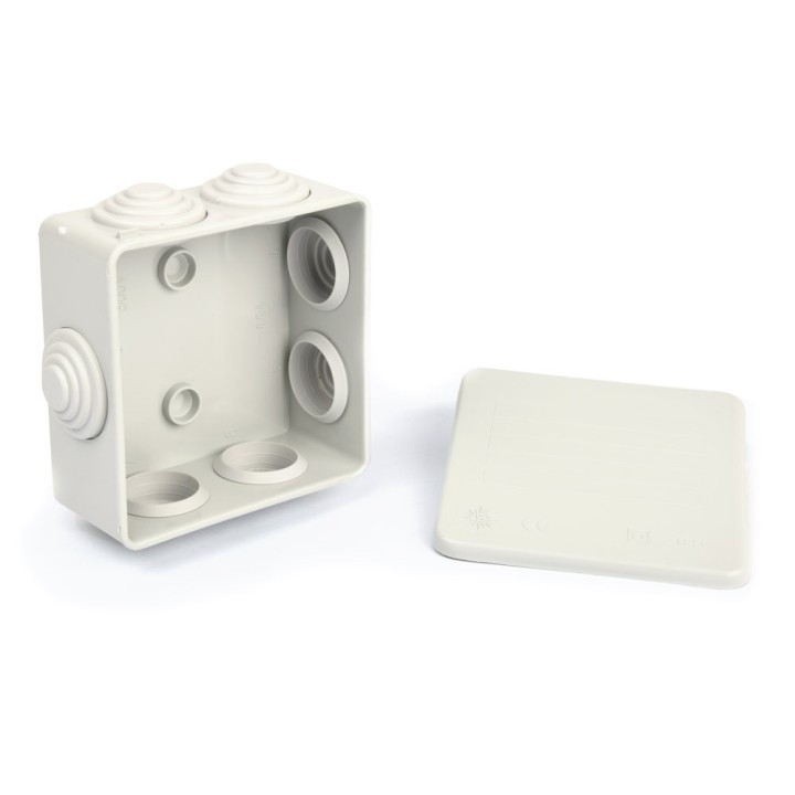 Lot de 6 Boîtes Etanches 7 Entrées 80x80x35mm IP55 NALTO SIRIUS 54