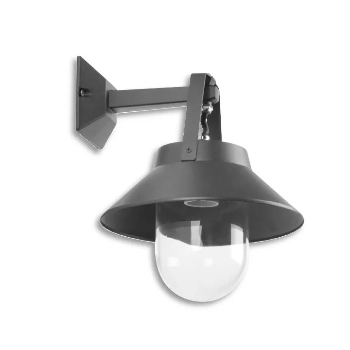 Applique Extérieure Descendante 35W max E27 Fonte d’aluminium Noir CREALYS