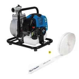 Motopompe Thermique 2T 51.7cc 15m³/h + Tuyau de refoulement STEINER
