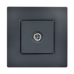 Prise TV Murale Simple Type F Anthracite NOANE