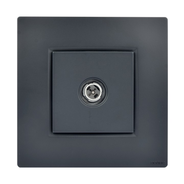 Prise TV Murale Simple Type F Anthracite NOANE