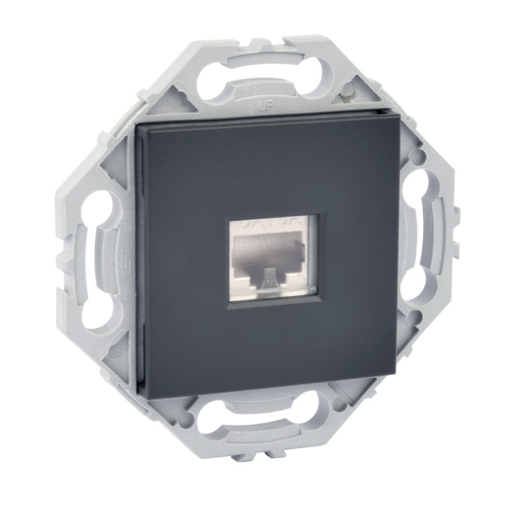 Prise RJ45 Murale Cat. 6 Simple Anthracite NOANE