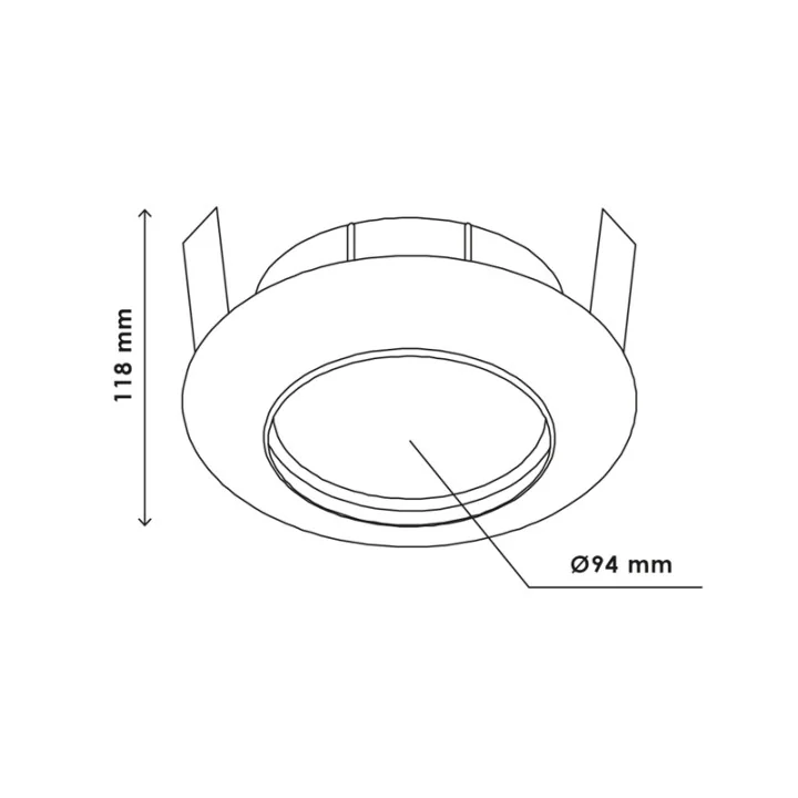 Spot encastré orientable rond alu