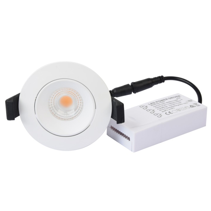Spot à encastrer Orientable Variable 7W LED COB Blanc CREALYS
