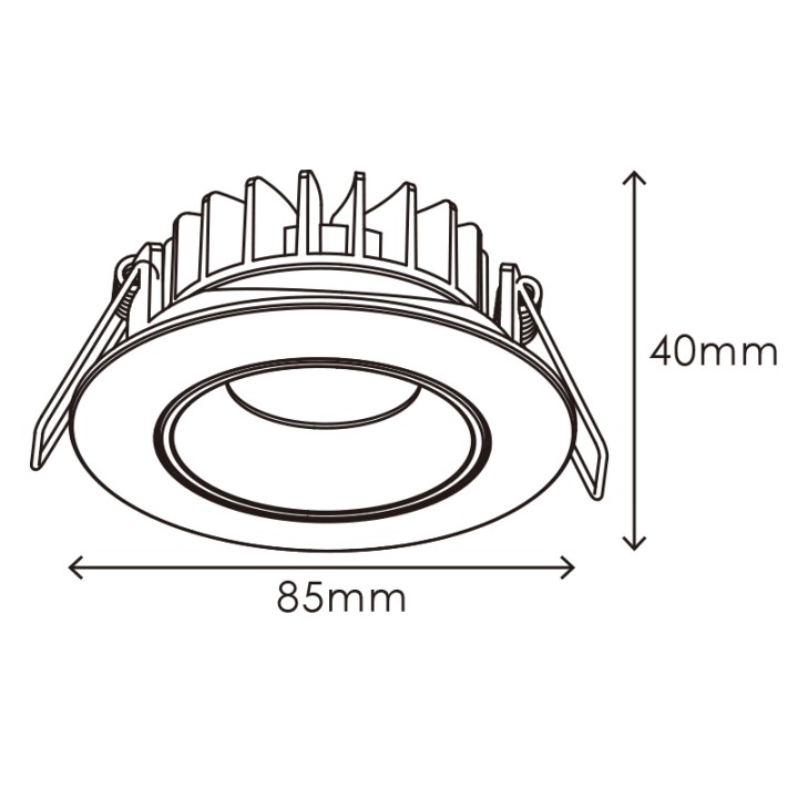 Spot à encastrer Orientable Variable 7W LED COB Blanc CREALYS
