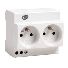 Double prise modulaire 2P+T 16A - 230V NALTO