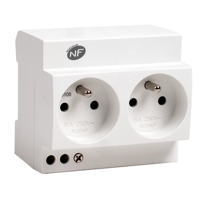 Double prise modulaire 2P+T 16A - 230V NALTO