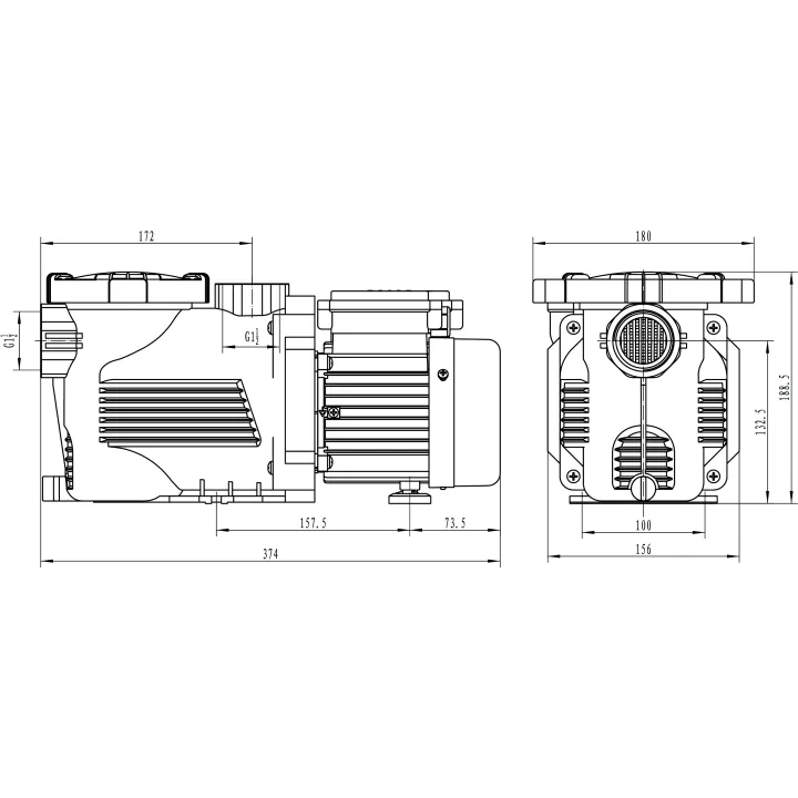 Pompe Filtration Piscine Hors Sol et Enterrée 0.6CV / 450W 11m³/h Auto Amorçante STEINER