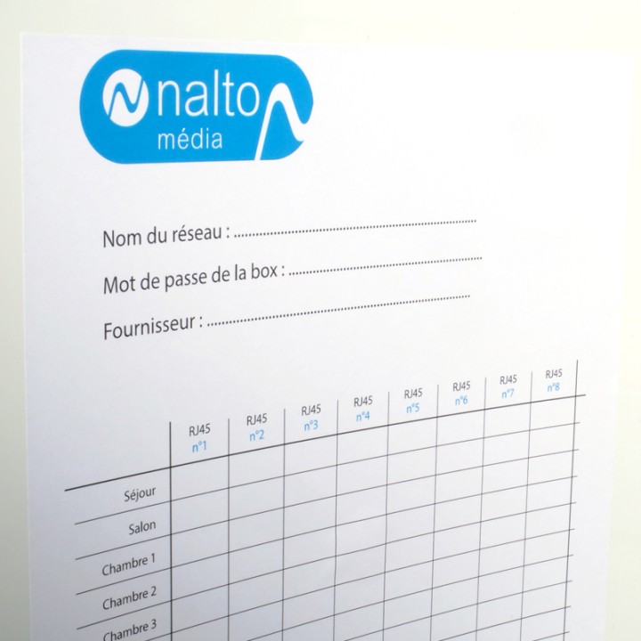 Coffret de Communication TEL/TV WIFI/ADSL avec 4 connecteurs RJ45 + Arrive fibre optique - GRADE2 NALTO
