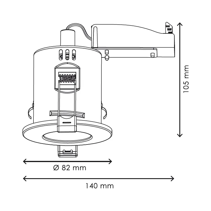 Pack Spot encastré fixe RT2012 10W max + Ampoule LED GU10 5W blanc chaud