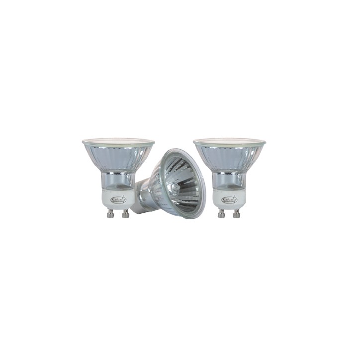 Lot de 3 ampoules halogènes GU10 35W blanc chaud CREALYS