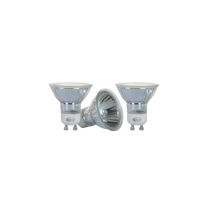 Lot de 3 ampoules halogènes GU10 35W blanc chaud CREALYS