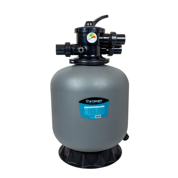 Groupe de filtration 0.6CV 11m³/h Ø450mm vanne Top 6 voies STEINER
