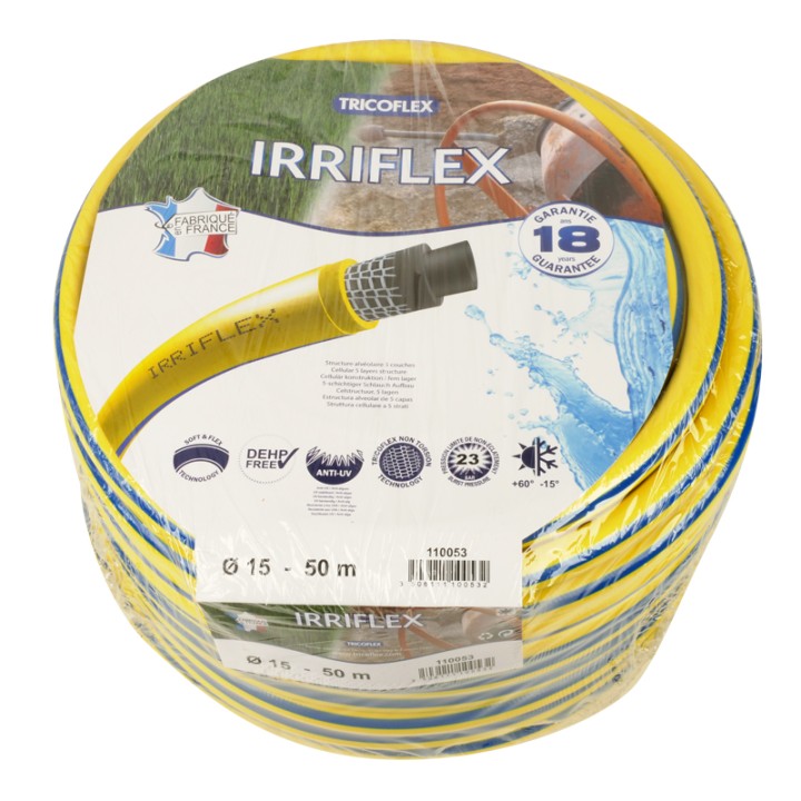 Tuyau d’arrosage anti-torsion Ø15mm 50m IRRIFLEX