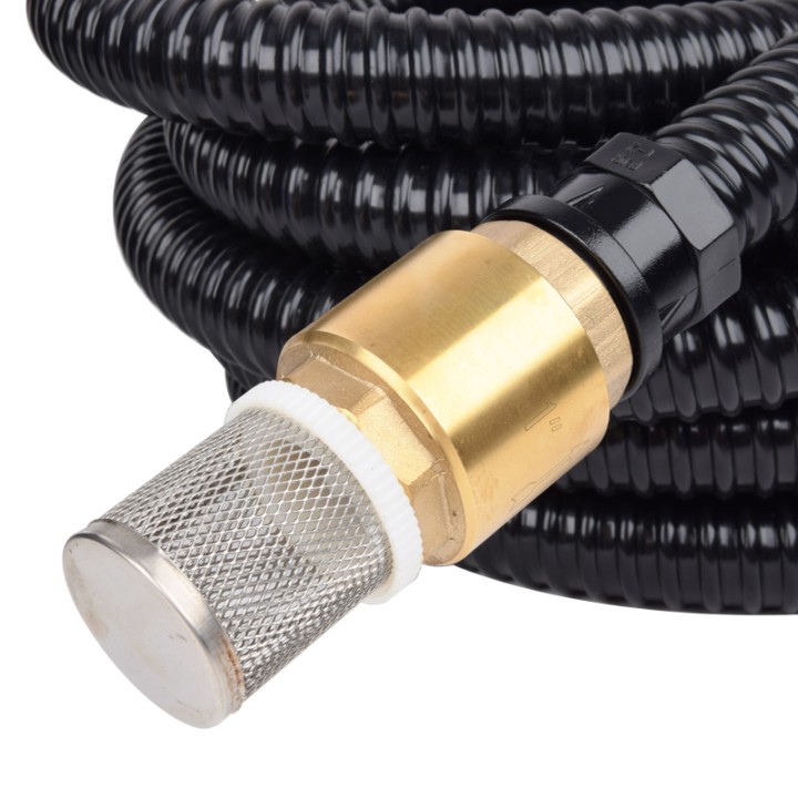 Pompe de surface 800W + Kit d'aspiration 7m Ø25mm crépine laiton STEINER