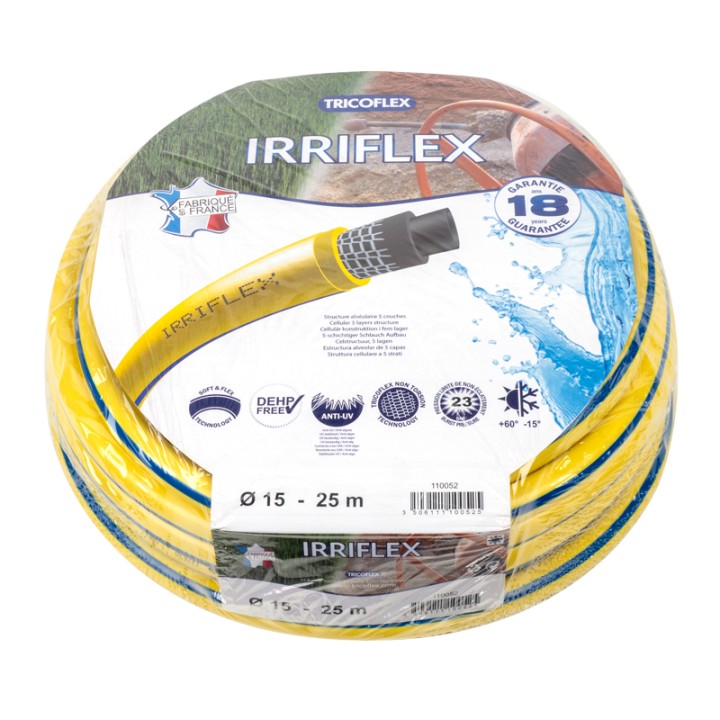Tuyau d’arrosage anti-torsion Ø15mm 25m IRRIFLEX