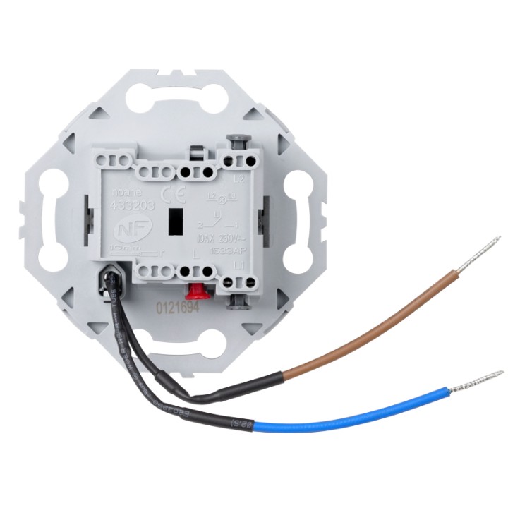 Interrupteur Lumineux + Support Anthracite NOANE