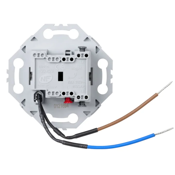 Interrupteur Lumineux + Support Anthracite NOANE