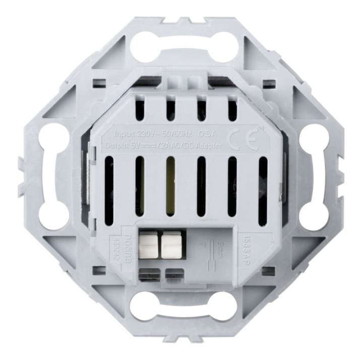 Prise Chargeur USB + Support Anthracite NOANE