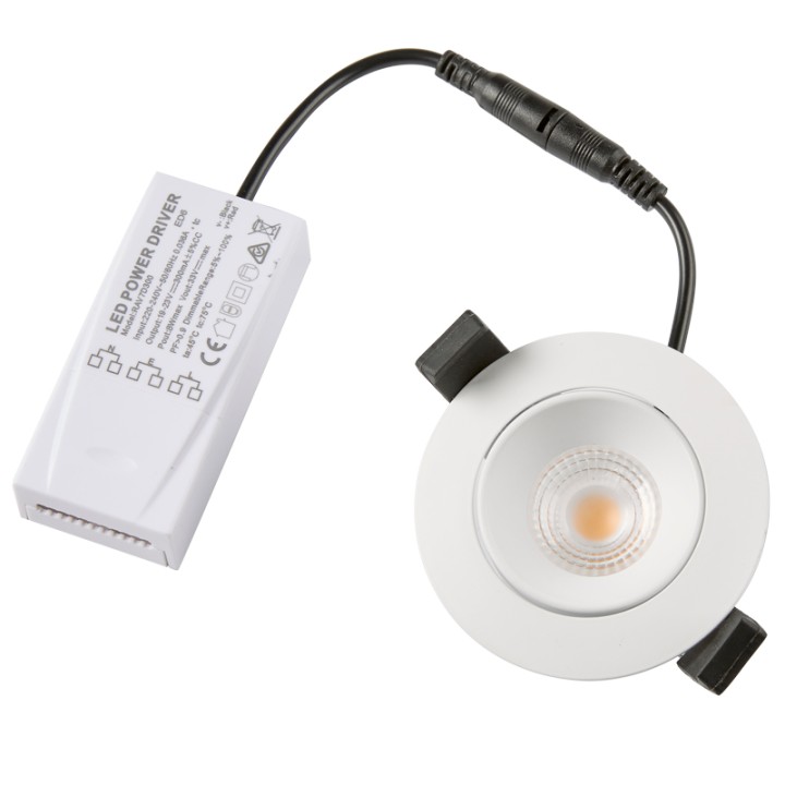 Spot à encastrer Orientable Variable 7W LED COB Blanc CREALYS