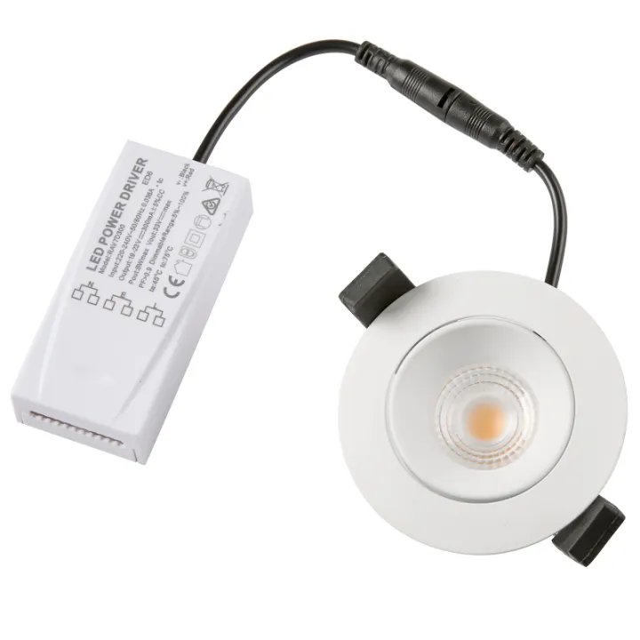 Spot à encastrer Orientable Variable 7W LED COB Blanc CREALYS