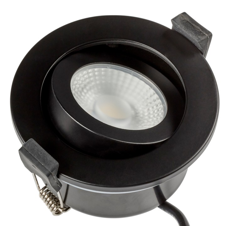Spot à encastrer Orientable Variable IP65 CCT RT2012 6W LED Noir WOLTZ