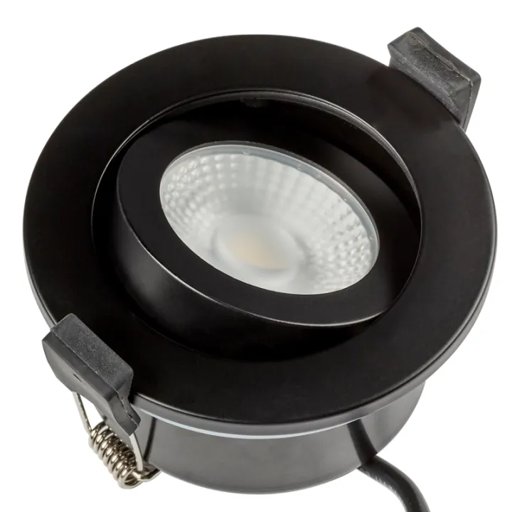 Spot à encastrer Orientable Variable IP65 CCT RT2012 6W LED Noir WOLTZ