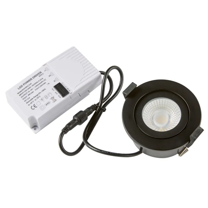 Spot à encastrer Orientable Variable IP65 CCT RT2012 6W LED Noir WOLTZ