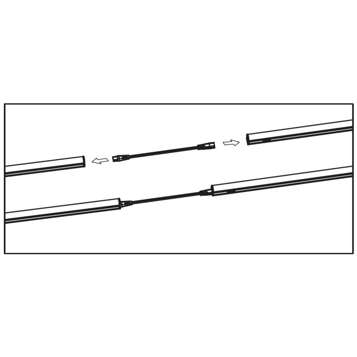 Réglette LED 60cm 10W 4000K IP20 Interconnectable CREALYS