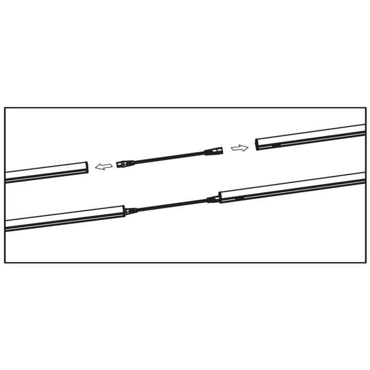 Réglette LED 60cm 10W 4000K IP20 Interconnectable CREALYS