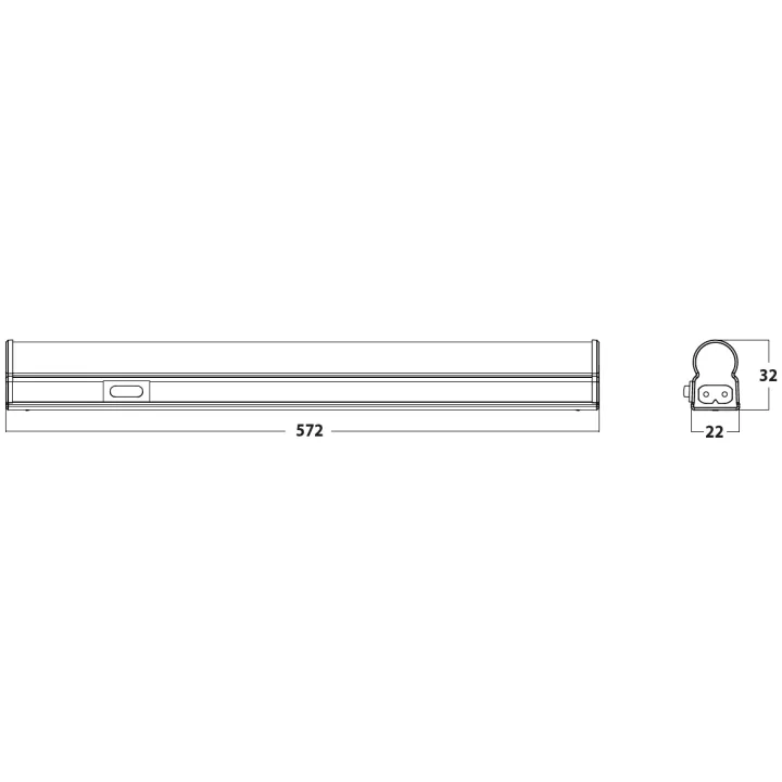 Réglette LED 60cm 10W 4000K IP20 Interconnectable CREALYS
