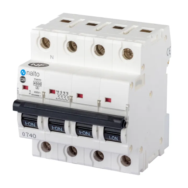 Disjoncteur tétrapolaire 20A - courbe C- 400V~