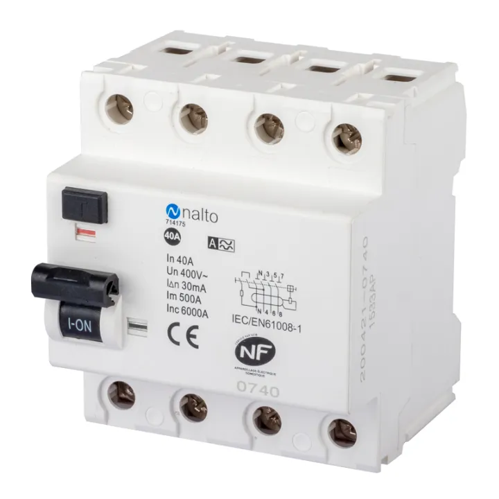 Interrupteur différentieltétrapolaire 40A type A - 30 mA - 400V~