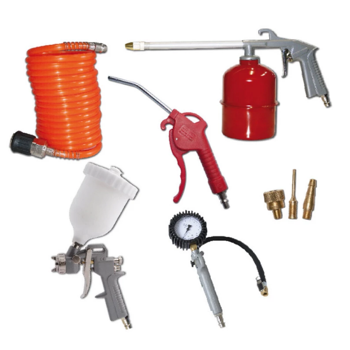 Compresseur Vertical 75L 2.5CV + Kit Pneumatique 8 pièces