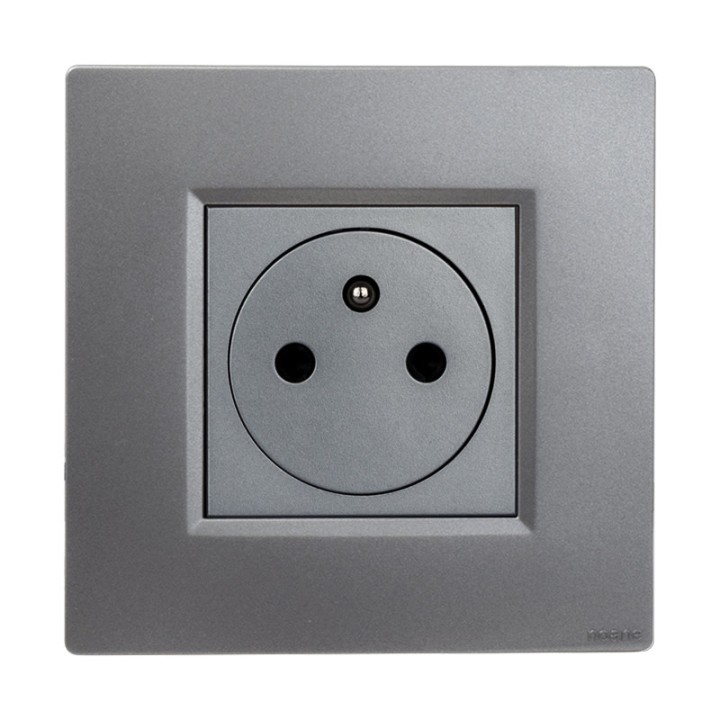 NOANE Lot 5 Prises 2P+T Affleurantes 16A Complètes Gris 