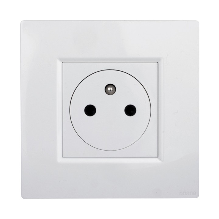 NOANE Lot 5 Prises 2P+T Affleurantes 16A Complètes Blanc 